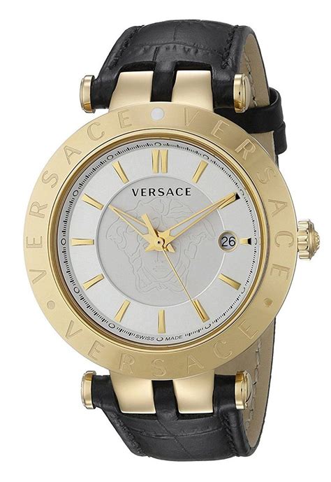 versace men's vqp010015 v-race black stainless steel watch|Versace V Race .